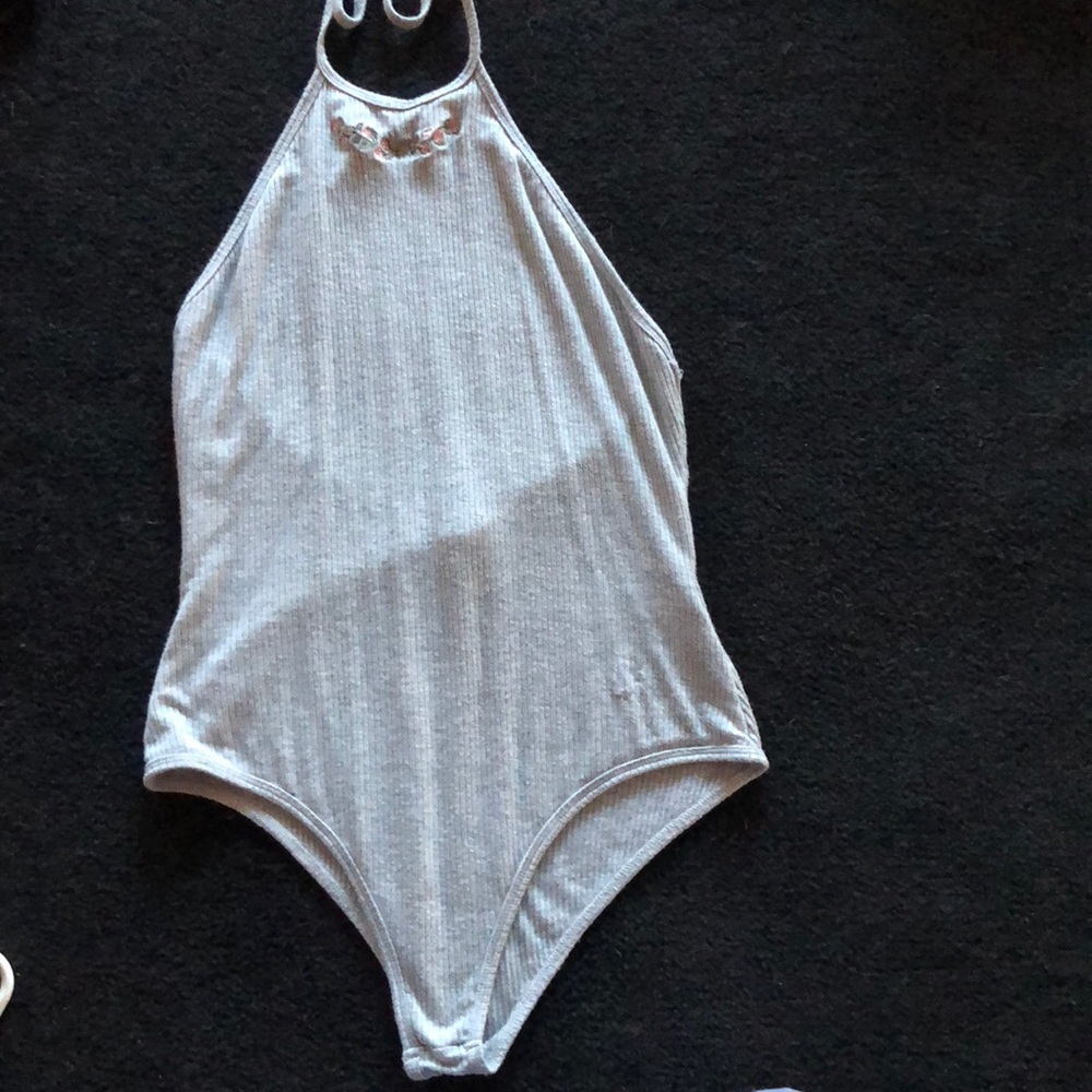grey bodysuit